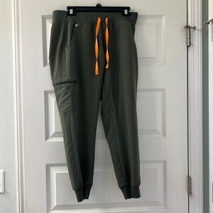 Olive Green Figs Jogger Scrubs